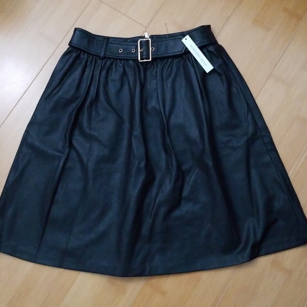 Brand new faux leather skirt